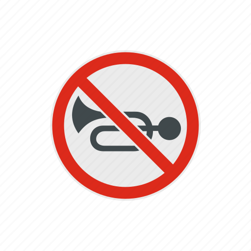 Forbidden, horn, no, prohibition, road, sound, traffic icon - Download on Iconfinder