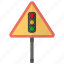 road sign, signal ahead, traffic alerts, traffic sign, traffic warning 