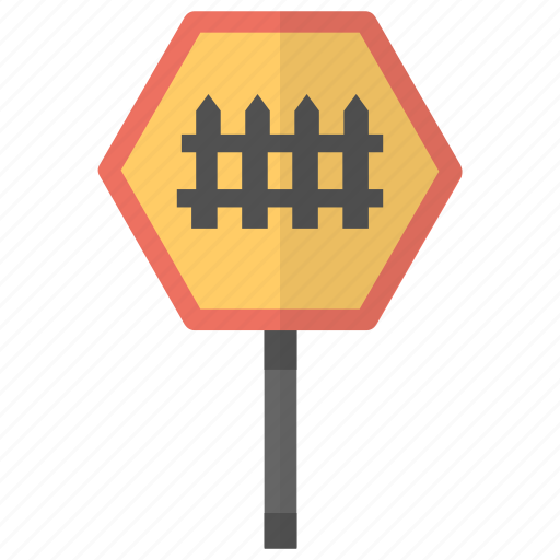 Barrier ahead, level crossing, road sign, traffic sign, traffic warning icon - Download on Iconfinder