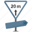 20 m, minimum distance, road sign, traffic warnings, vehicle distance 