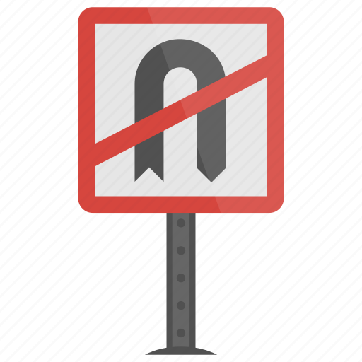 No right, no u turn, road sign, traffic sign, traffic warnings icon - Download on Iconfinder