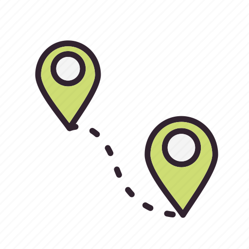 Route, direction, distance, map icon - Download on Iconfinder