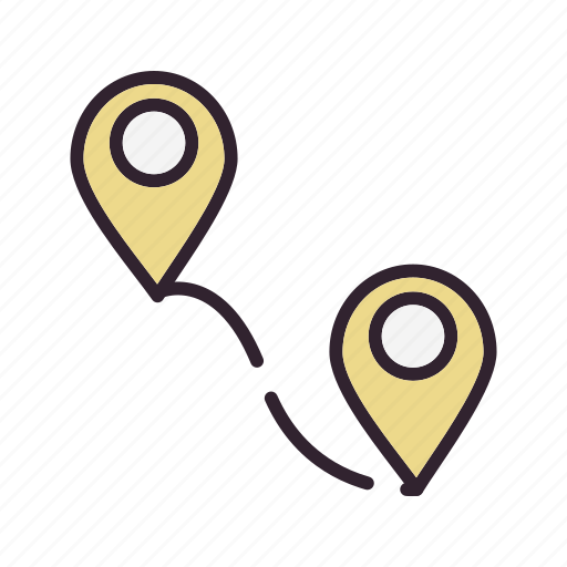 Distance, location, pin, points icon - Download on Iconfinder