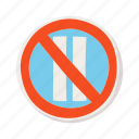 parking, prohibited, flat, icon, sign, road, traffic, transportation, highway
