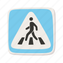 pedestrian, flat, icon, sign, road, traffic, transportation, highway, direction