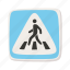 pedestrian, flat, icon, sign, road, traffic, transportation, highway, direction 