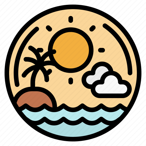 Beach, sea, sun, sunset, travel icon - Download on Iconfinder