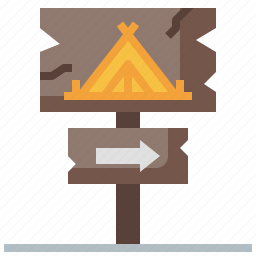 Campsite, outdoor, sign, signaling, tent icon - Download on Iconfinder