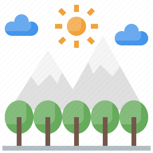 Altitude, landscape, mountain, scenery, trees icon - Download on Iconfinder