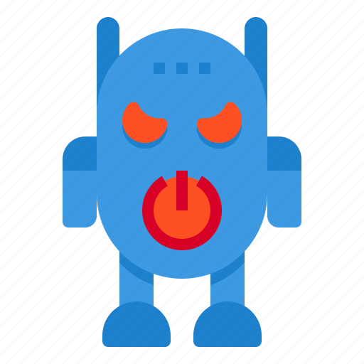 Robot, robotics, artificial, intelligence, avatar, angry icon - Download on Iconfinder
