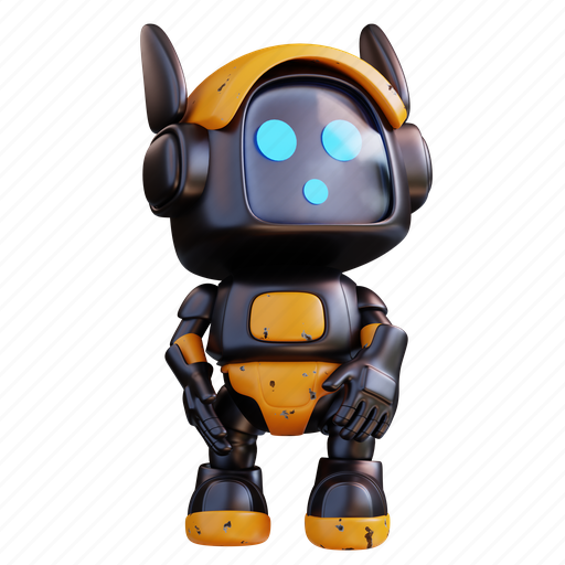 Illustration, robot, looks, machine, technology, 3d illustration, character 3D illustration - Download on Iconfinder