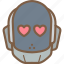 avatars, bot, droid, love, robot 
