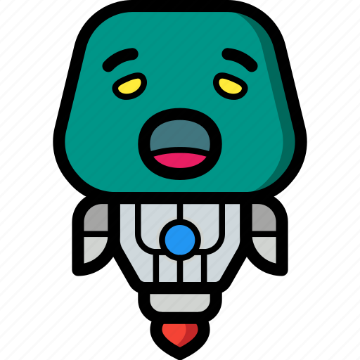 Avatars, bot, droid, robot, yawn icon - Download on Iconfinder