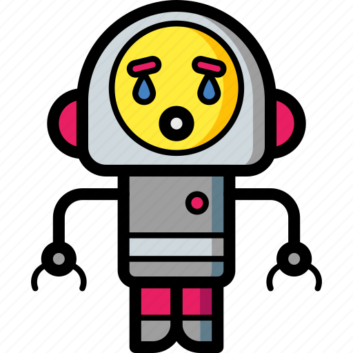 Avatars, bot, cry, droid, robot icon - Download on Iconfinder
