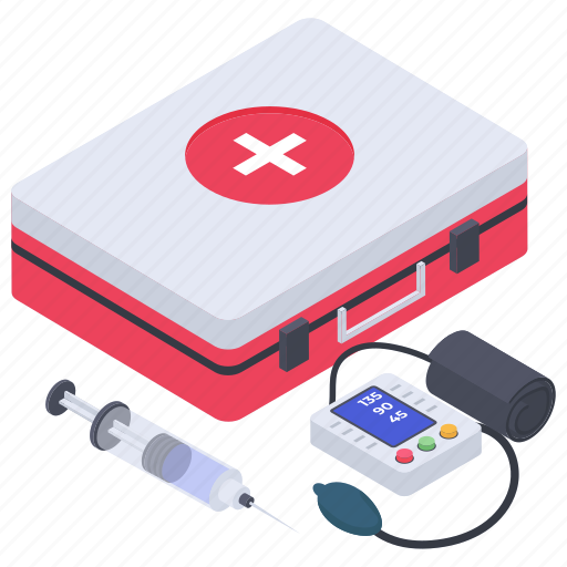 Bp cuff, emergency kit, first aid box, first aid kit, medicine box, pills case, tablet box icon - Download on Iconfinder