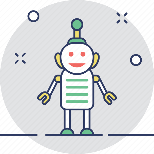 Android, cyborg, metallic, robot man, toy icon - Download on Iconfinder