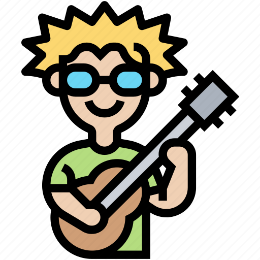Guitar, guitarist, acoustic, musician, performer icon - Download on Iconfinder
