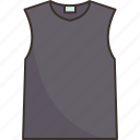 sleeveless, shirt, apparel, cloth, fashion