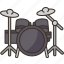 drum, set, music, beat, rock 
