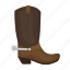 boots, cowboy, leather, shoes, spur 