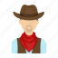 cowboy, farmer, hat, rodeo, scarf 