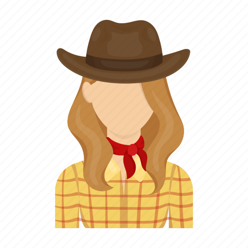 Cowboy, farmer, hat, rodeo, woman icon - Download on Iconfinder