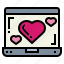 computer, heart, laptop, screen 