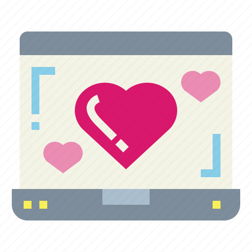 Computer, heart, laptop, screen icon - Download on Iconfinder