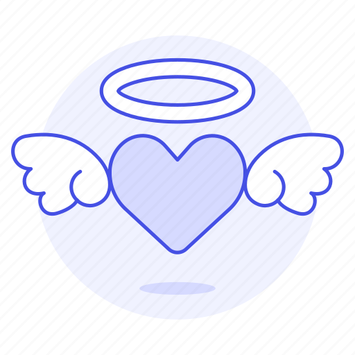 Angelic, cupid, flying, halo, heart, love, romance icon - Download on Iconfinder