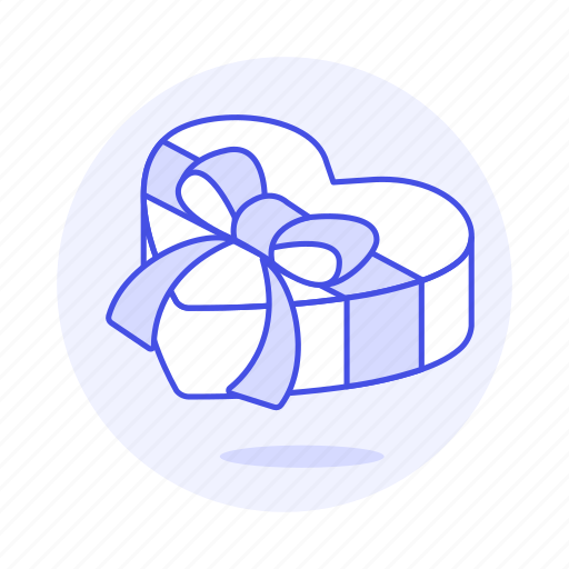 Box, heart, anniversary, present, ribbon, romance, love icon - Download on Iconfinder