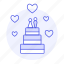 wedding, heart, cake, romance, topper, day, groom, pink, love, bride, tier 