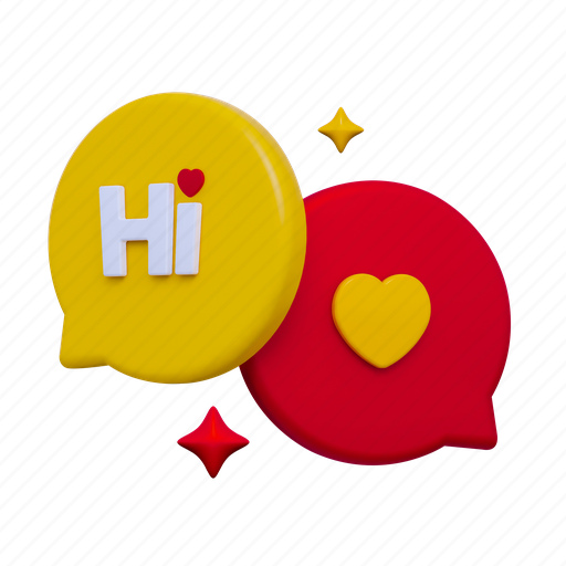 .png, love, chat, communication, bubble, romance, talk 3D illustration - Download on Iconfinder