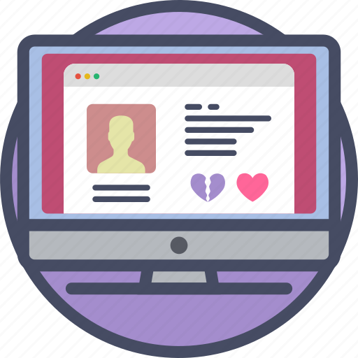 Computer, dating, love, online, profile, romance, valentines icon - Download on Iconfinder