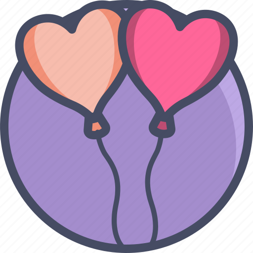Balloons, date, heart, love, romance, valentines icon - Download on Iconfinder