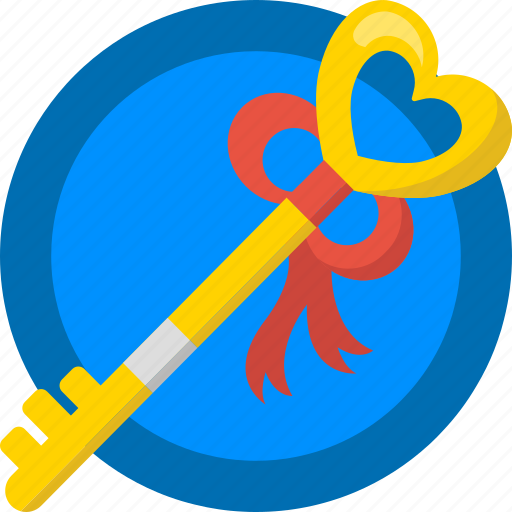 Date, gift, heart, key, love, romance, valentines icon - Download on Iconfinder
