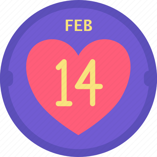 Calendar, date, heart, holidays, love, romance, valentines icon - Download on Iconfinder