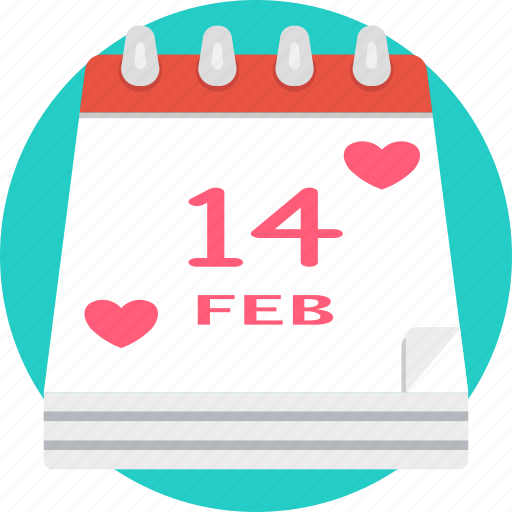 Calendar, date, heart, love, romance, valentines icon - Download on Iconfinder