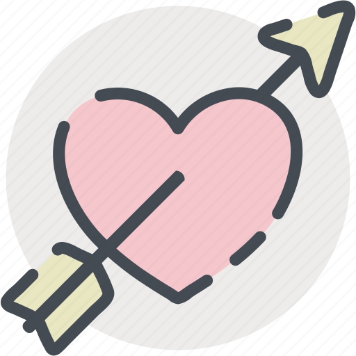 Arrow, date, heart, love, romance, valentines icon - Download on Iconfinder