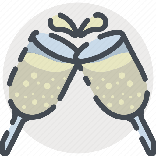 Champagne, date, drinks, glasses, love, romance, valentines icon - Download on Iconfinder