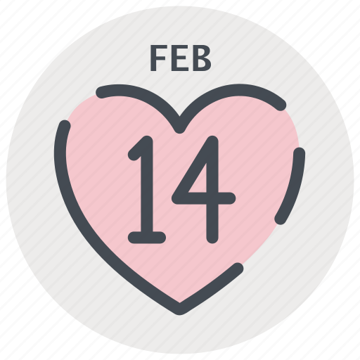 Calander, date, heart, love, romance, valentines icon - Download on Iconfinder