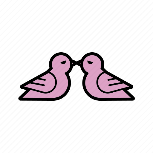 Birds, dating, doves, kissing, love, romantic, valentine icon - Download on Iconfinder