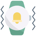 notification, smartwatch, technology, alert, warning, alarm, bell, vibrate, round smartwatch