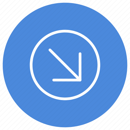 Arrow, down, right, direction, gps, location, navigation icon - Download on Iconfinder