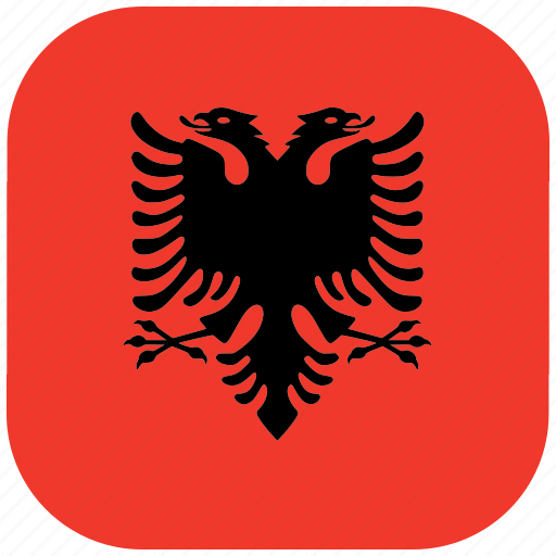Albania, country, flag, national, rounded, square icon - Download on Iconfinder