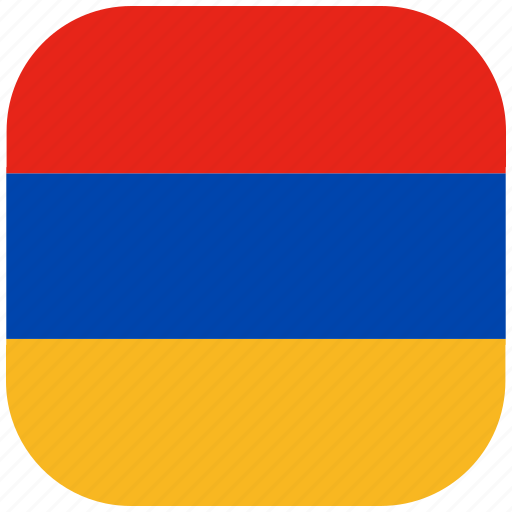 Armenia, country, flag, national, rounded, square icon - Download on Iconfinder