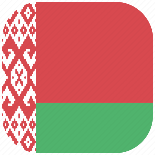 Belarus, country, flag, national, rounded, square icon - Download on Iconfinder