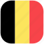 belgium, country, flag, national, rounded, square 