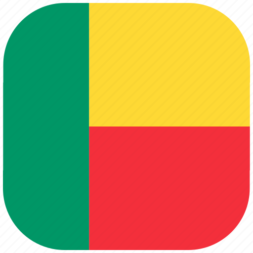 Benin, country, flag, national, rounded, square icon - Download on Iconfinder