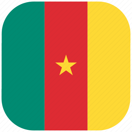 Cameroon, country, flag, national, rounded, square icon - Download on Iconfinder