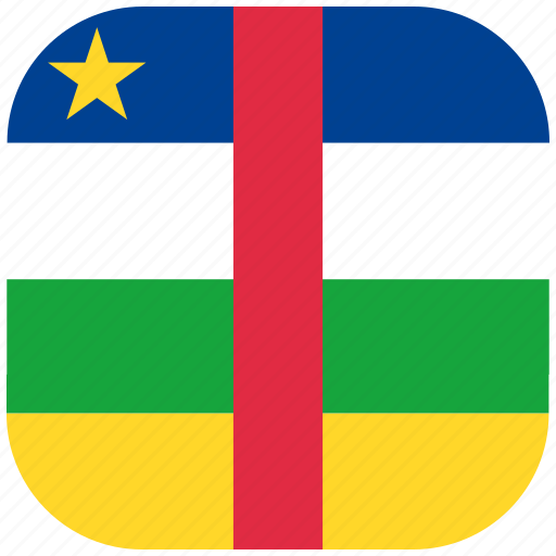 African, central, flag, national, republic, rounded, square icon - Download on Iconfinder